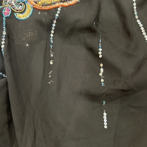 Women's black dress embroidered with beads❤️ - Picture 6 of 17